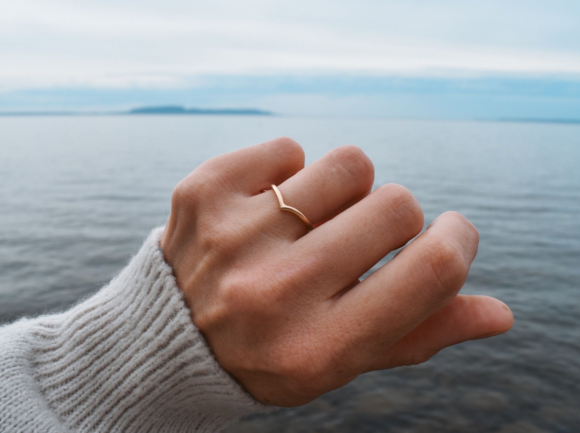 dainty wedding band, contour band, wishbone band, ethical jewelry, ethical bridal jewelry, sustainably sourced, known origin, recycled gold, nature inspired jewelry