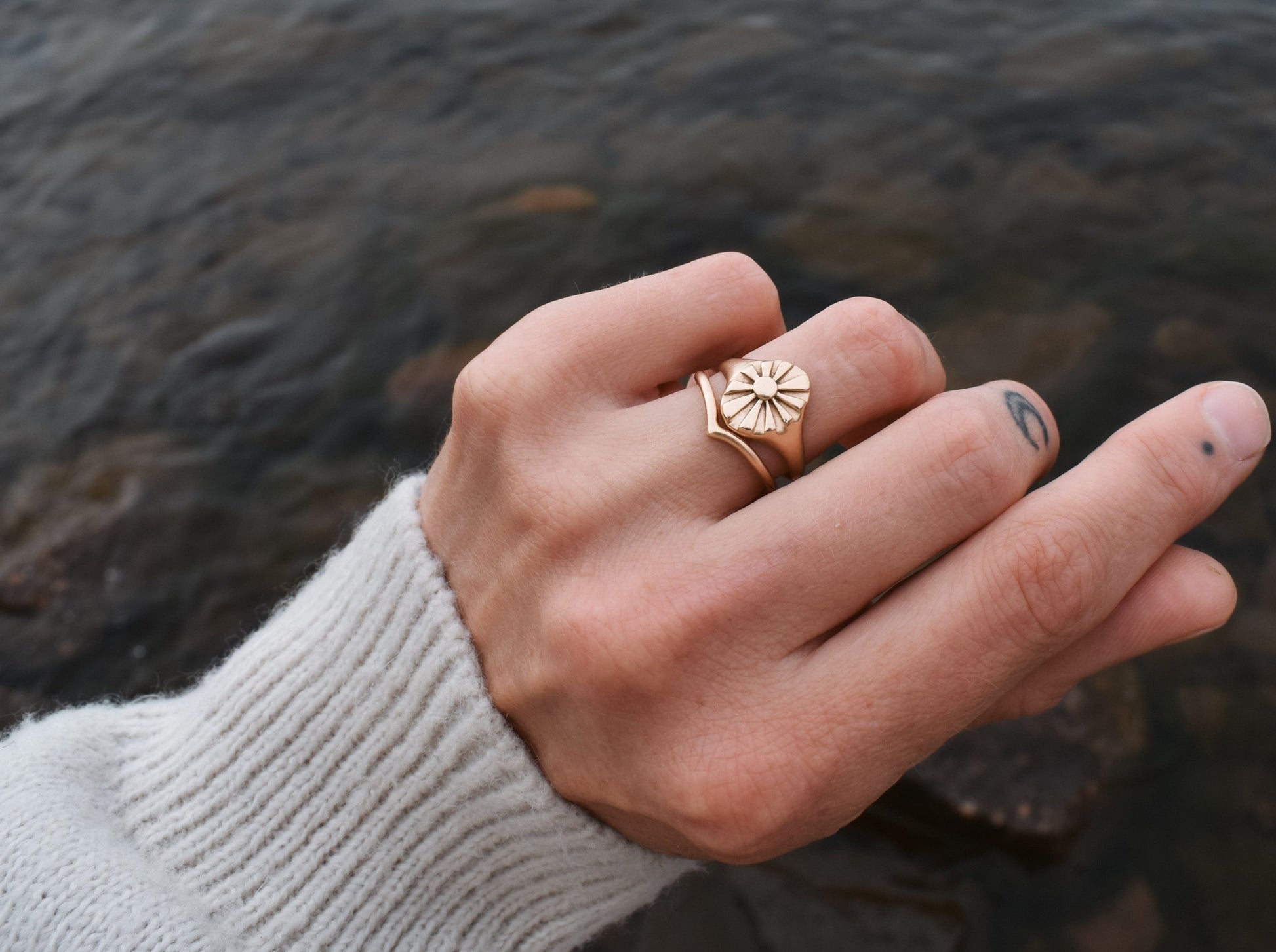 dainty wedding band, contour band, wishbone band, ethical jewelry, ethical bridal jewelry, sustainably sourced, known origin, recycled gold, nature inspired jewelry