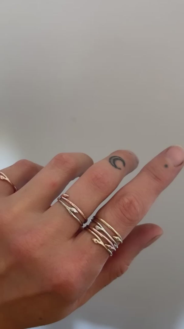 dainty twig rings recycled gold nature inspired jewelry ethical twig rings