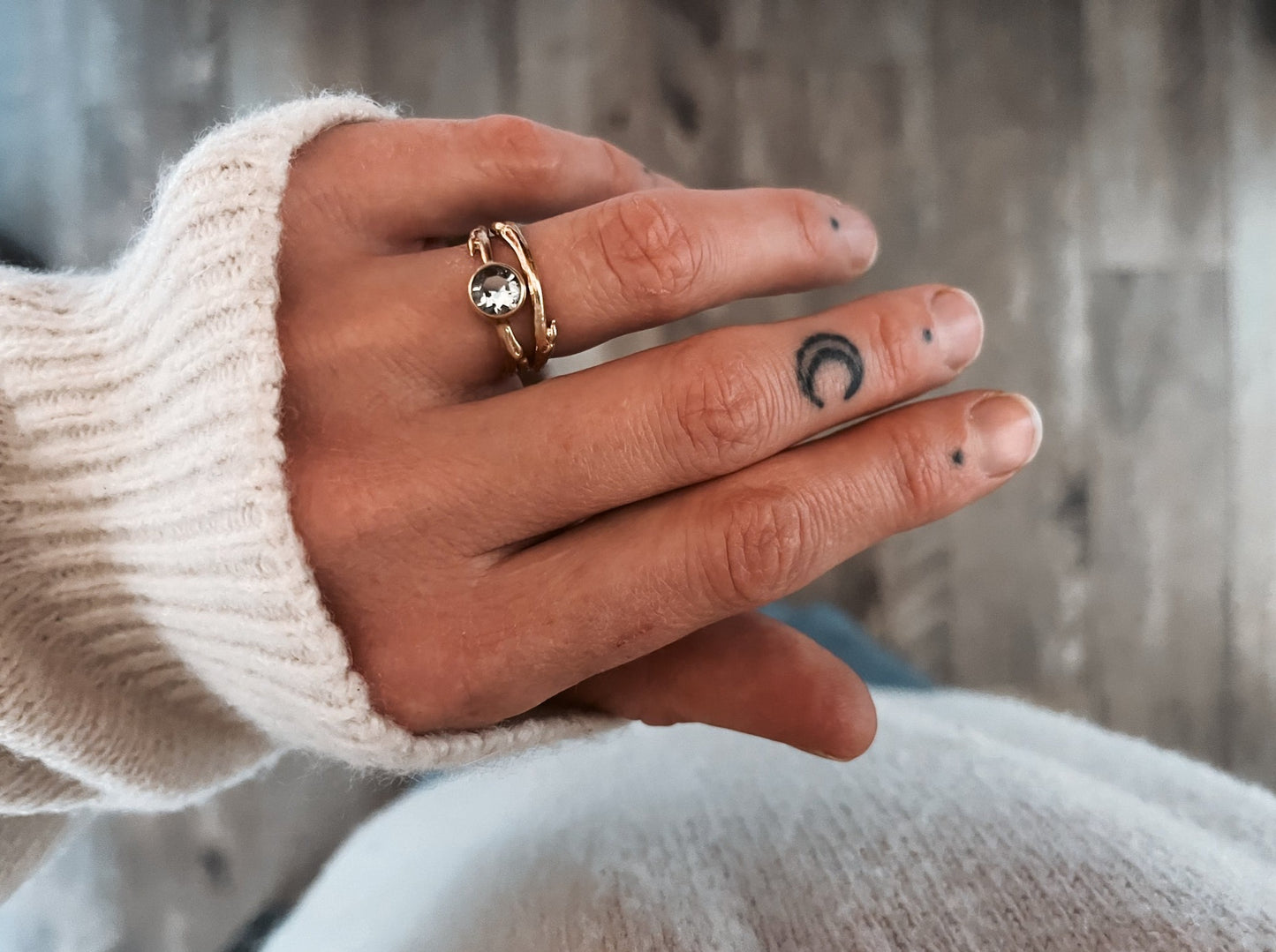 Persephone Aspen twig ring with Montana sapphire, blue sapphire solitaire, twig ring, ethical jewelry ethical bridal jewelry sustainably sourced known origin recycled gold nature inspired jewelry ethical sapphires natural sapphires